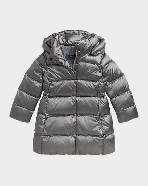Girl's Recycled Nylon Taffeta Down Puffer Jacket, Size S-XL