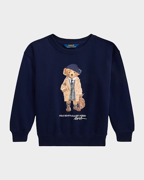 Boy's Combed Cotton Long-Sleeve Sweater, Size S-XL