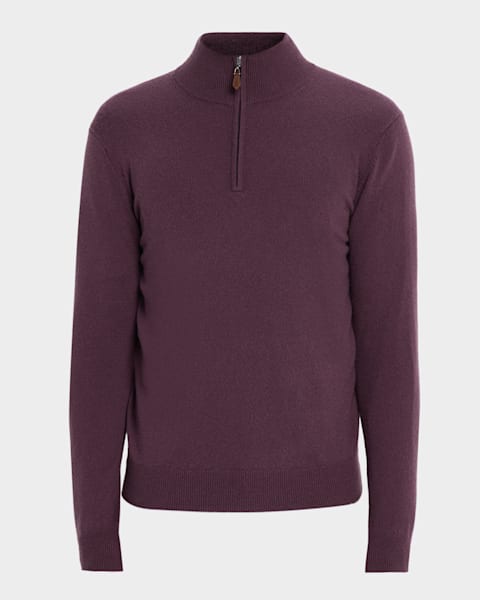 Ralph Lauren Purple Label Men's Cashmere Waffle Knit Polo Sweater
