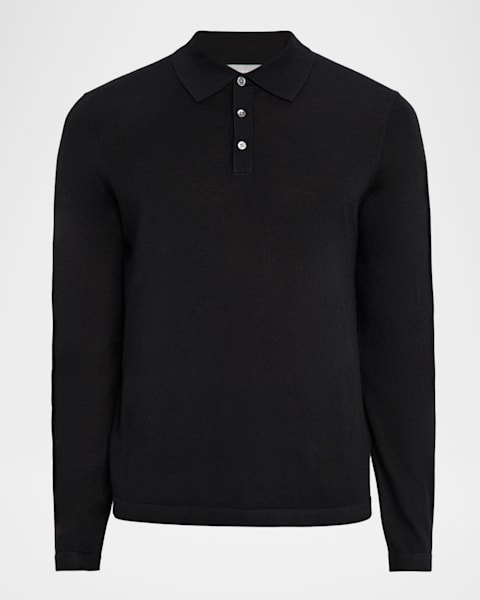 Valentino Garavani Men's Cashmere-Silk Polo Shirt | Neiman