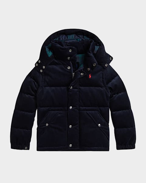 Boy's Ripstop Hooded Down Jacket, Size 2-7