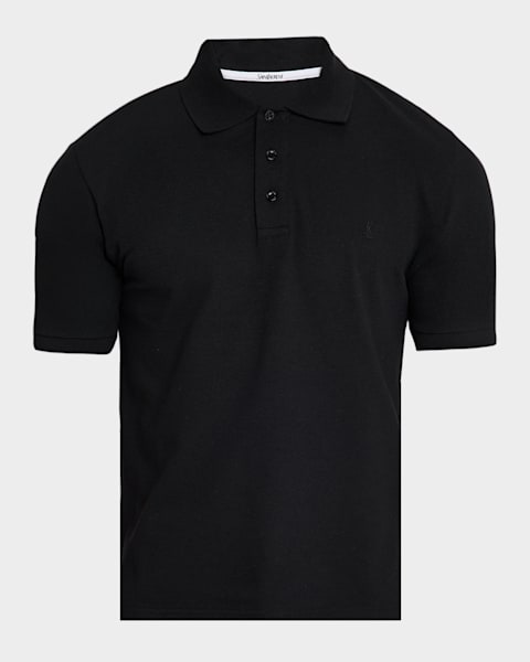 Saint Laurent Men's Pique Polo Shirt | Neiman Marcus