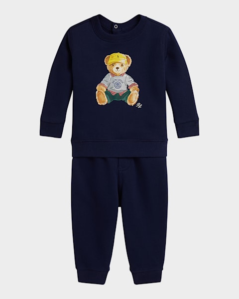 Boy's Atlantic Terry 2-Piece Sweatsuit, Size 3M-24M