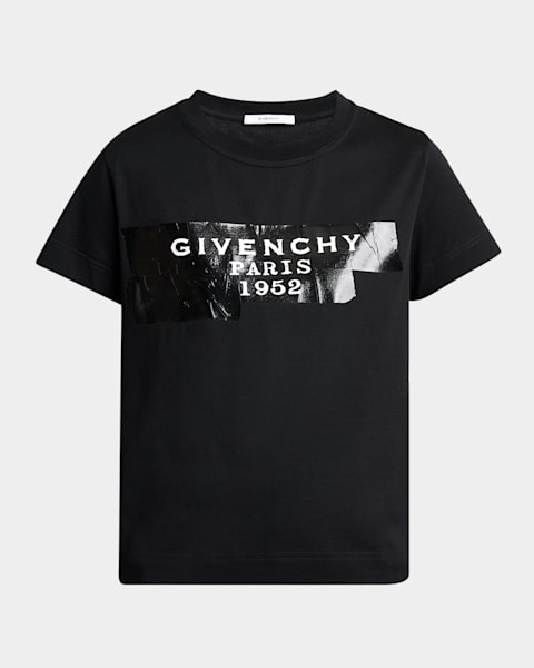 Givenchy Logo Tape Boxy T-Shirt | Neiman Marcus