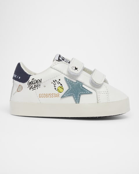 Boy's Bone Runner Leather Sneakers, Kid