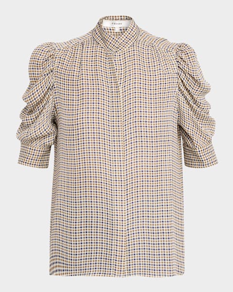 Etro Paisley Ruffle Sheer Blouse | Neiman Marcus