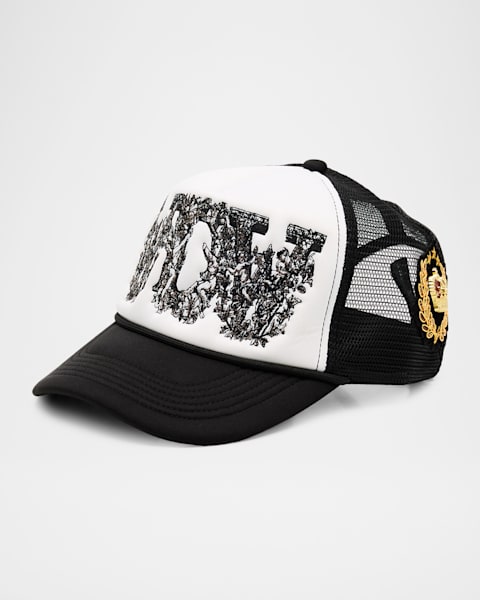 Amiri Men's MA Logo Trucker Hat | Neiman Marcus