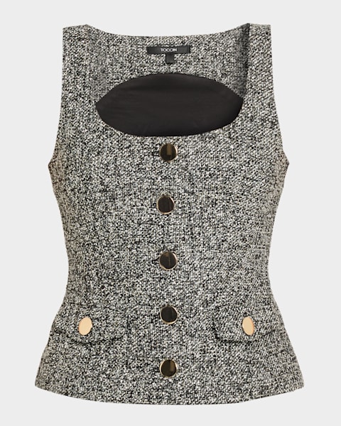 Quinn Strapless Tweed Vest