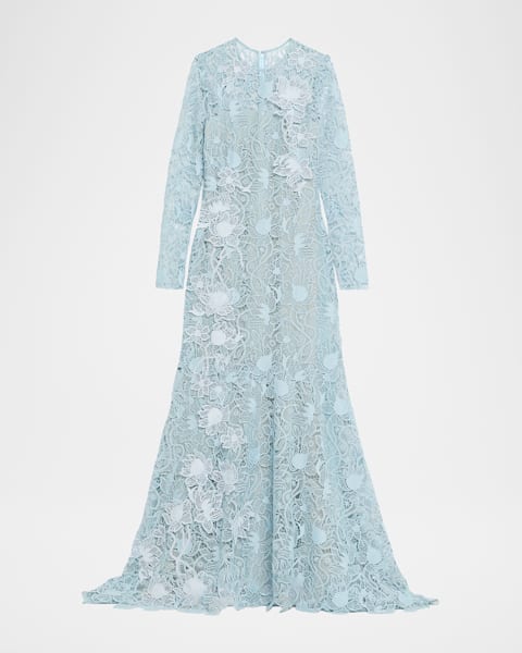 Dahlia Sequin Floral Column Gown