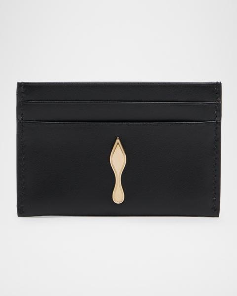 Christian Louboutin Kios Card Case in Leather with Loubinthesky