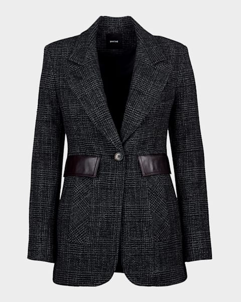 Herringbone Saddle Patch Equestrian Blazer