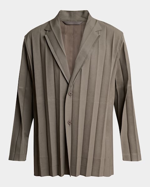 Homme Plisse Issey Miyake Men's Dawn Edge Pleated Self-Belt Button