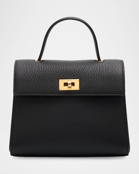 Michino Paris Lutece Mini Suede & Leather Top-Handle Bag | Neiman