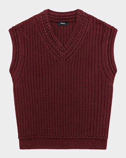 Theory Boxy Double-Breasted Vest | Neiman Marcus