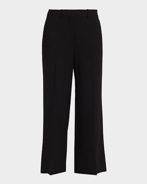 Theory Admiral Crepe Slim Full-Length Trousers | Neiman Marcus display picture 1