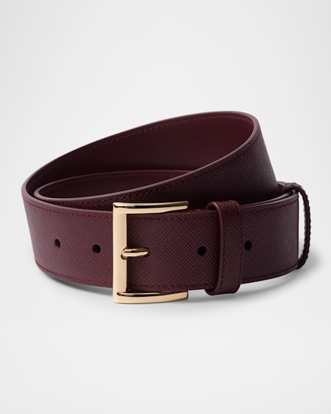 Prada City Calf Leather Belt | Neiman Marcus