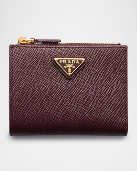 Prada Small Bifold Leather Wallet | Neiman Marcus