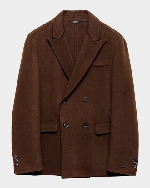 Prada Men's Single-Breasted Cashmere Jacket | Neiman Marcus