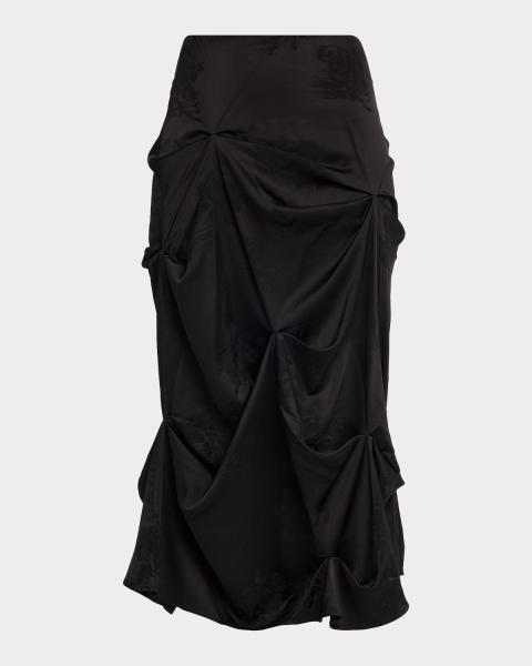 Akris punto Fringed Polka Dot Jacquard Mini Skirt | Neiman Marcus