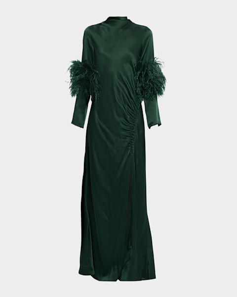 Elie Saab Floral Macrame Short-Sleeve Midi Dress | Neiman Marcus