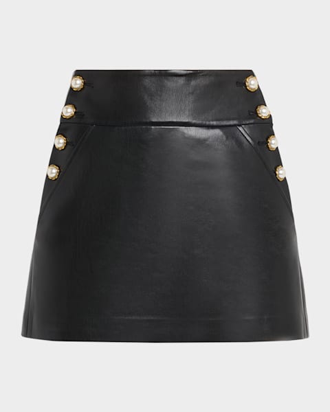 【新品未使用】MARK&LONA GaugeTrapeze Mini Skirt Midnight Navy Asymmetrical Skirt by Derek Lam 10 Crosby | Rent the