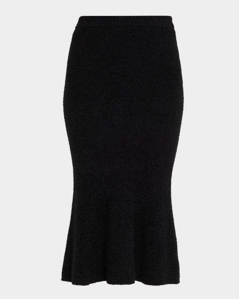 Another Tomorrow Fringe Hem Knit Maxi Skirt | Neiman Marcus
