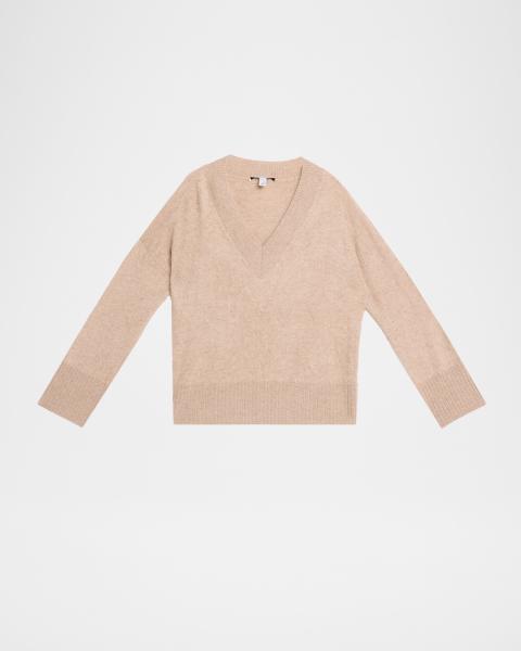 Autumn Cashmere Brushed Cashmere Funnel-Neck Sweater | Neiman Marcus