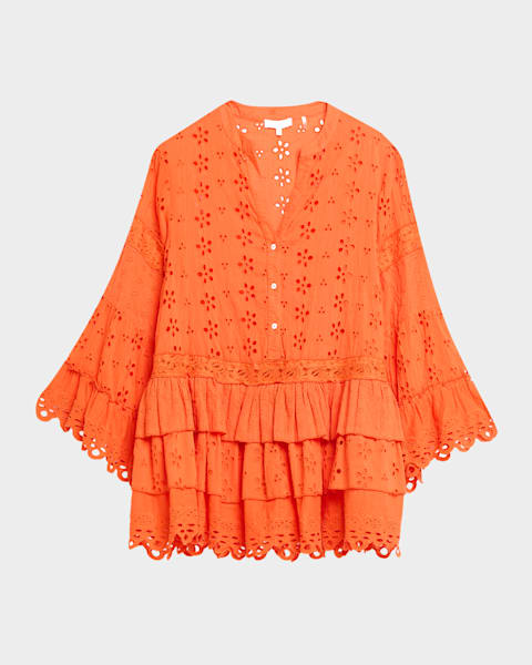 sachin and babi light blue dress Boho Chic Floral Embroidered Summer Spring Farm Dresses – MISSTT main image 1