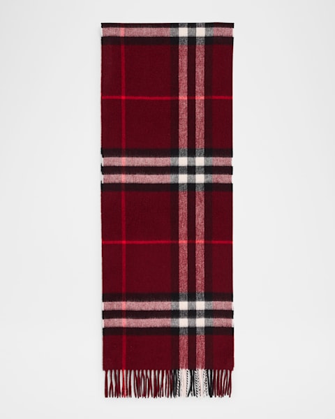 Burberry Men's Half Mega Check Cashmere Scarf | Neiman Marcus