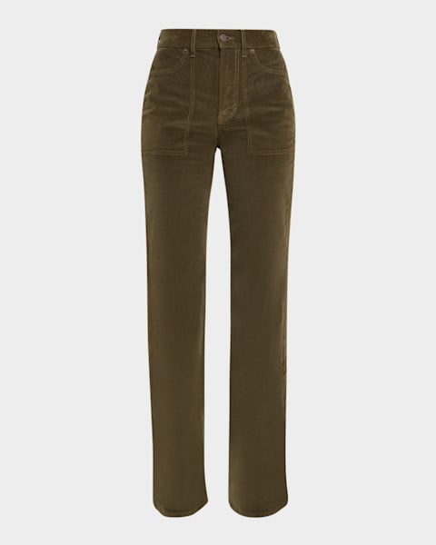 Veronica Beard Crosbie Wide-Leg Coated Jeans | Neiman Marcus
