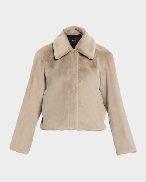 Cate Long Belted Faux Fur Coat