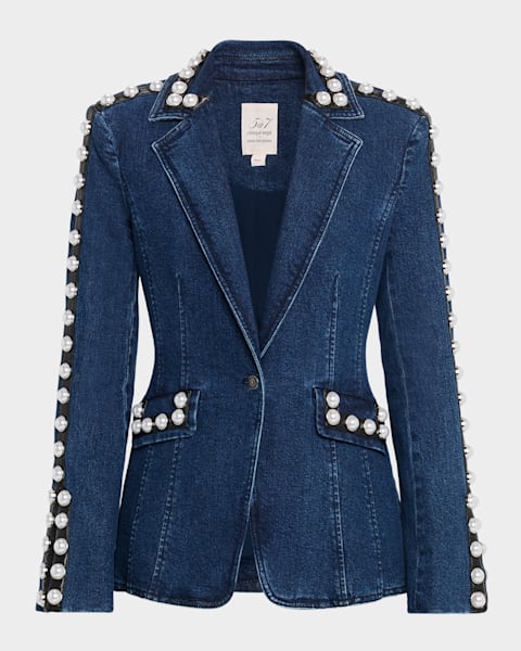 Cynthia Embellished Combo Blazer