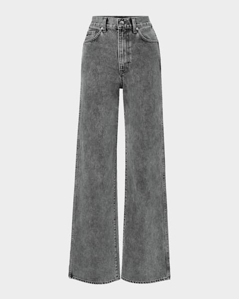 Taylor Cropped High-Rise Wide Jeans