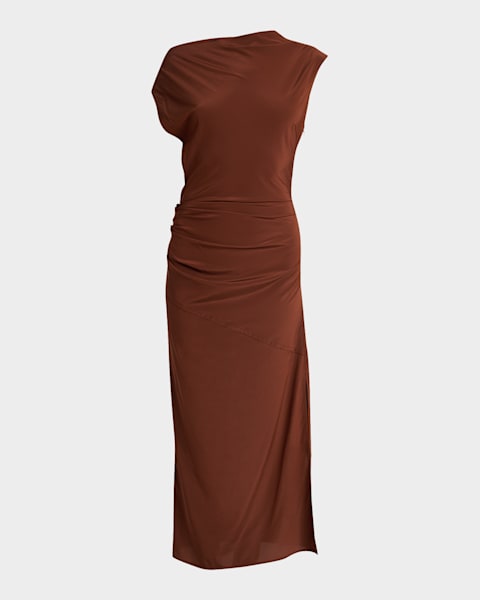 Proenza Schouler Ruched Crepe Jersey Maxi Dress | Neiman Marcus