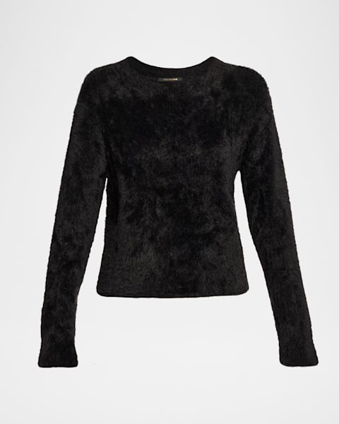 Ramy Brook Magnus Turtleneck Sweater with Faux Fur Cuffs | Neiman