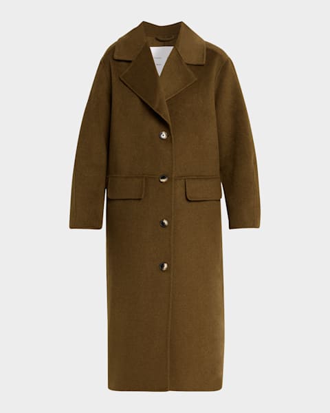 CHIARULLI Oriana Mongolian Cashmere and Wool Double-Breasted Coat