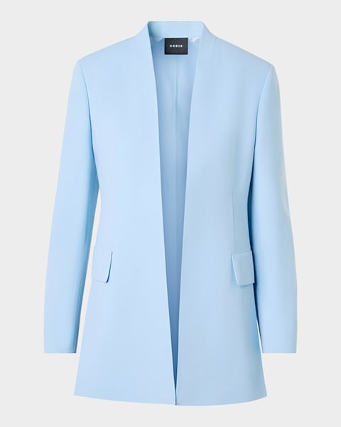 Theory Admiral Crepe One-Button Staple Blazer | Neiman Marcus