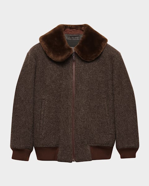 ジャケット・アウター prada short wool jacket archive sullen Prada Wool Short Jacket Camel Brown