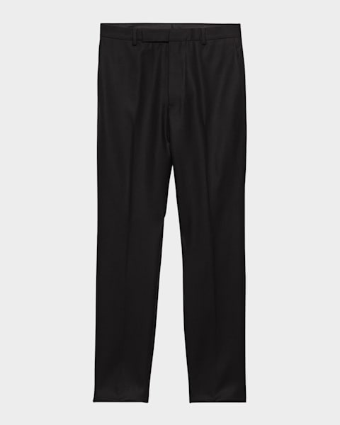 Prada Men's Patchwork Leather Straight-Leg Pants | Neiman Marcus