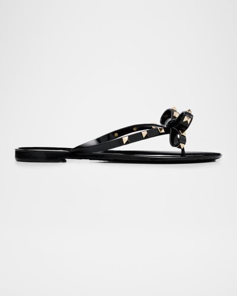 Valentino Garavani 60mm VLogo Metallic Leather Mule Sandals