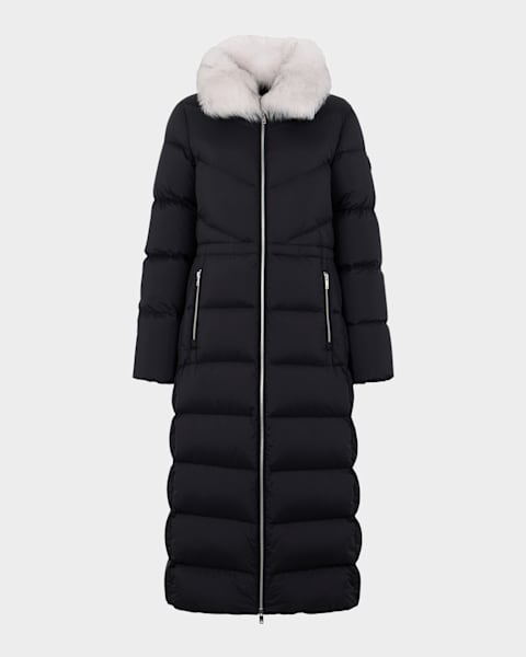 Nili Lotan Capucine Printed Shearling Double-Breasted Coat
