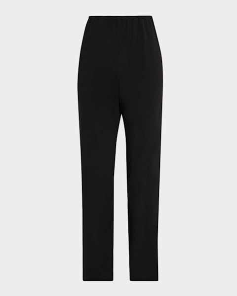 Emporio Armani Mid-Rise Straight-Leg Trousers | Neiman Marcus