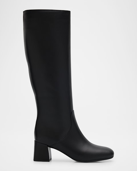 Chloe Marcie Leather Zip Knee Boots | Neiman Marcus
