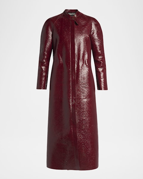 THE ROW Raisa Belted Leather Coat | Neiman Marcus