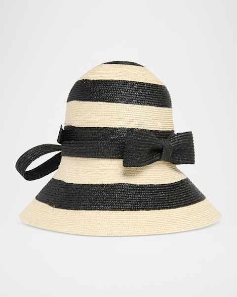 Toteme Two-Tone Paper Straw Hat | Neiman Marcus
