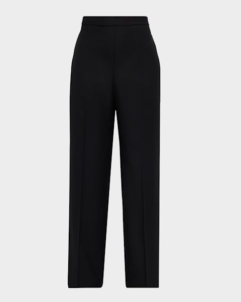 Theory Admiral Crepe Slim Full-Length Trousers | Neiman Marcus