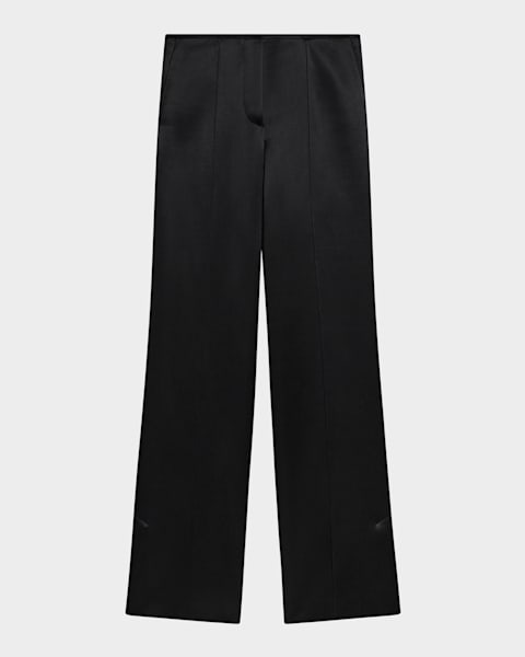 Helmut Lang Vented Wool Bootcut Pants | Neiman Marcus