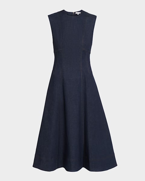 Margaret Sleeveless Denim Midi Dress
