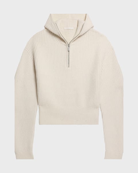 Malo Gemma Cashmere Knit Zip Hoodie | Neiman Marcus