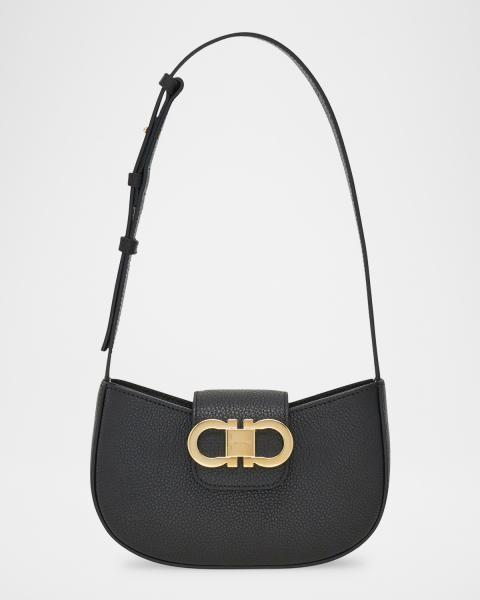 Ferragamo Scarf Smooth Leather Shoulder Bag | Neiman Marcus display picture 1